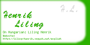 henrik liling business card